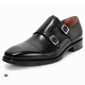 Black double Buckled Shoe