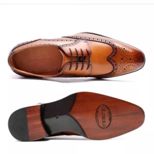 Brown Dotted Laced Shoe